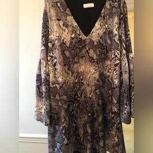 ELVI Snakeskin Print Swing Dress - US18